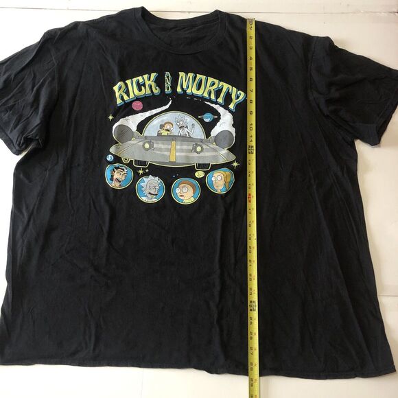 Rick And Morty Black Mens Short Sleeve T-shirt Size 3XL - Picture 8 of 12